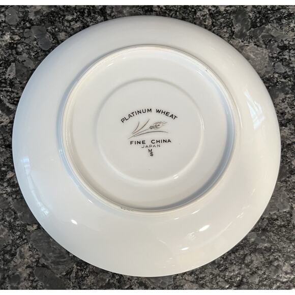 7 Vintage Platinum Wheat 5 3/4” Saucers Fine China of Japan - Picture 5 of 5